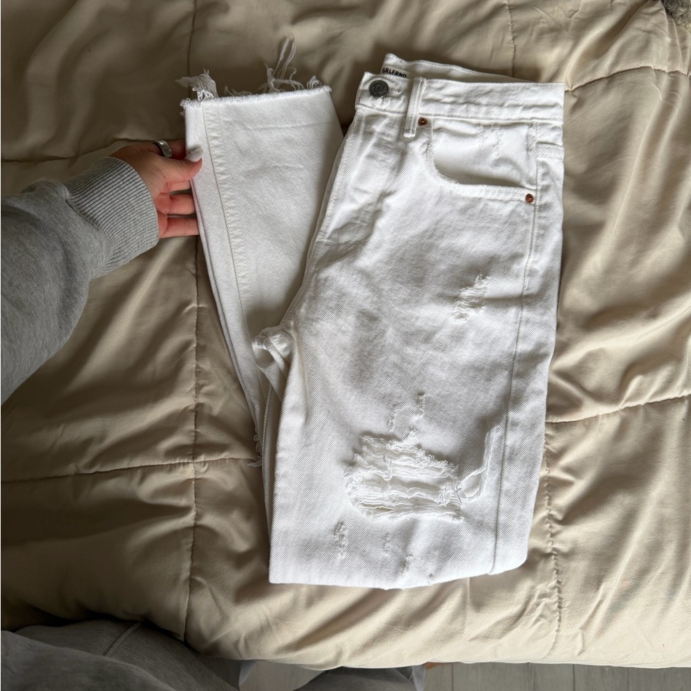 GRLFRND White Karolina Ripped Jeans